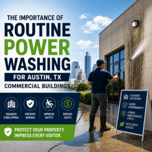 Why Routine Power Washing Matters for Austin Commercial Buildings